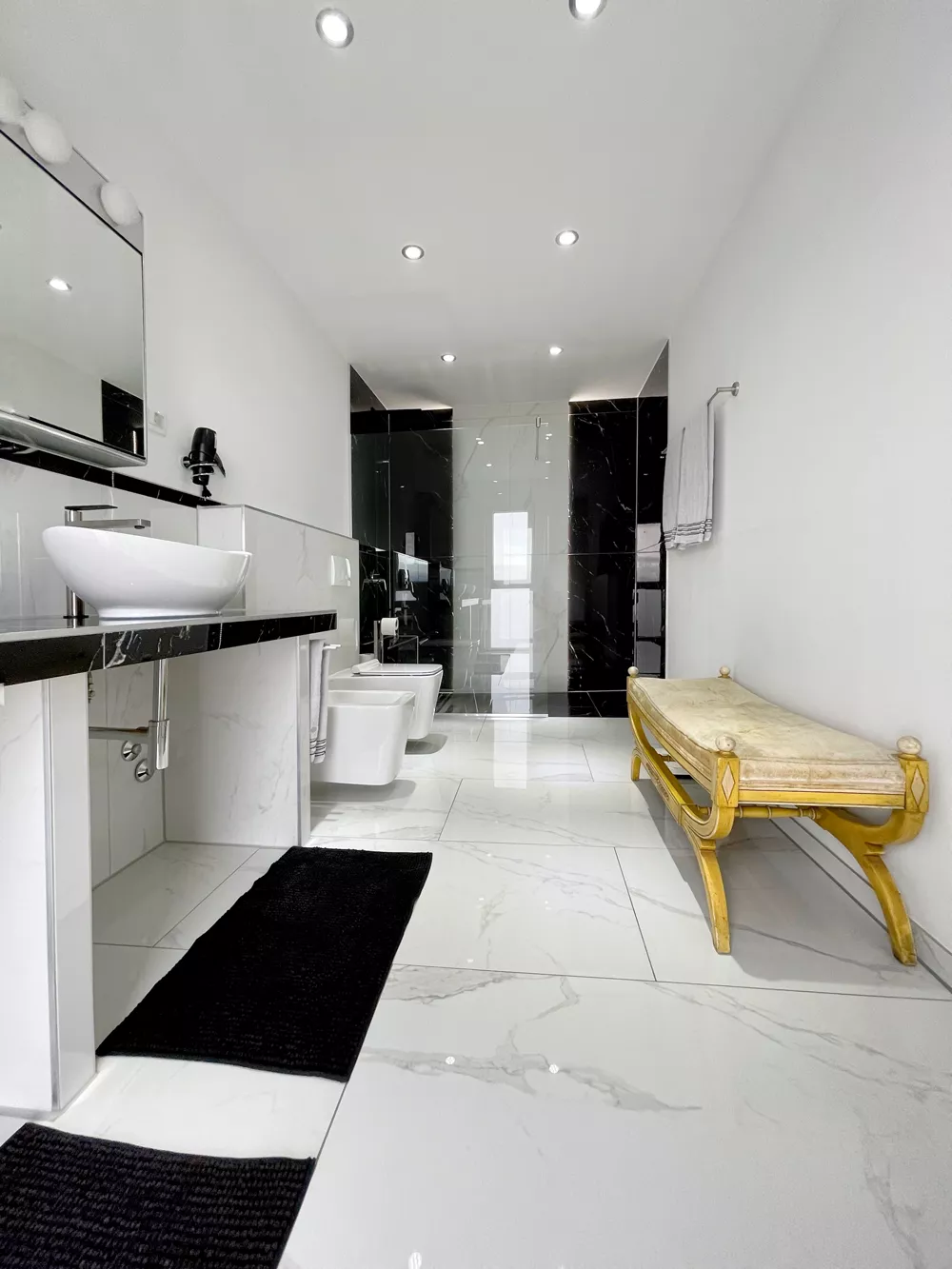 Badezimmer in der Villa White Pearl Diamond in Opatija